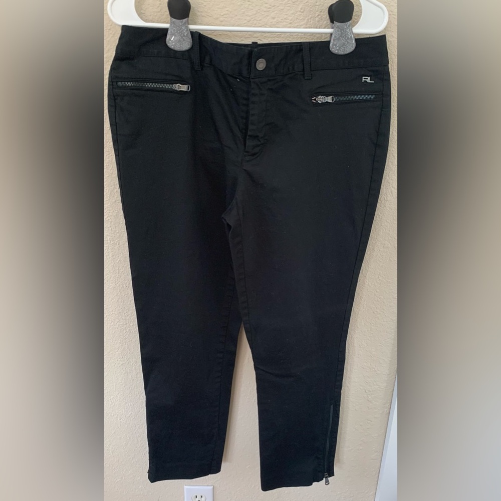 2/$10 Ralph Lauren Golf Zip Pocket Pants, size 10 GUC. Black Buy 2 items to save